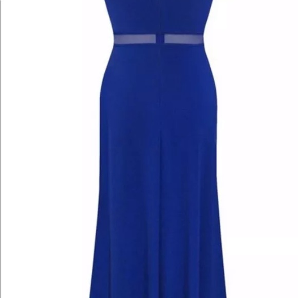 Women’s Formal Dresses Sexy Royal Blue Evening Gown Size 12 / 14 Blue Morgan Co - Picture 6 of 7